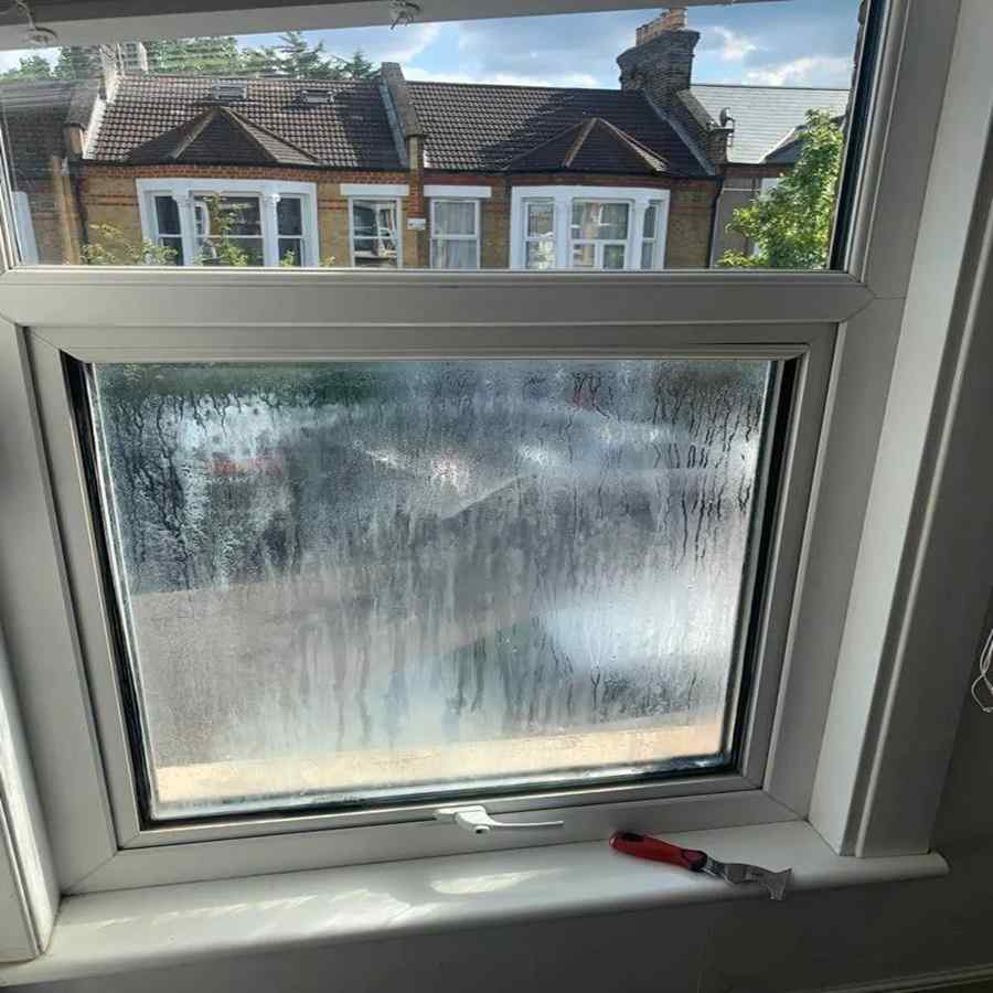 Bickley Misted Windows - This Blown Window Unit Is Being Repaired By A & E Locksmiths